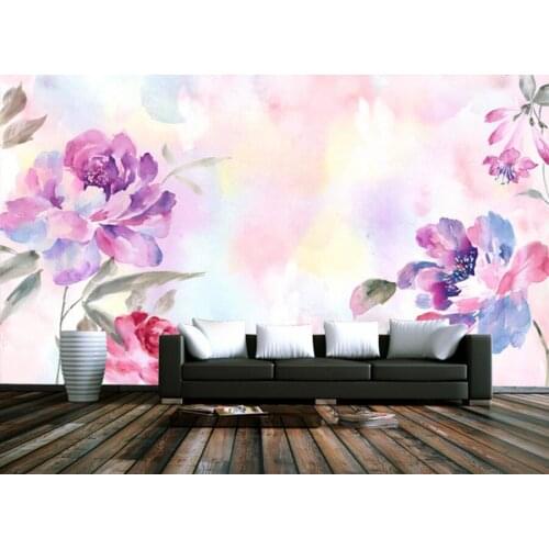 Custom mural,Simple fashion oil painting flowers wallpaper papel de parede,hotel living room TV sofa wall girls room wallpaper