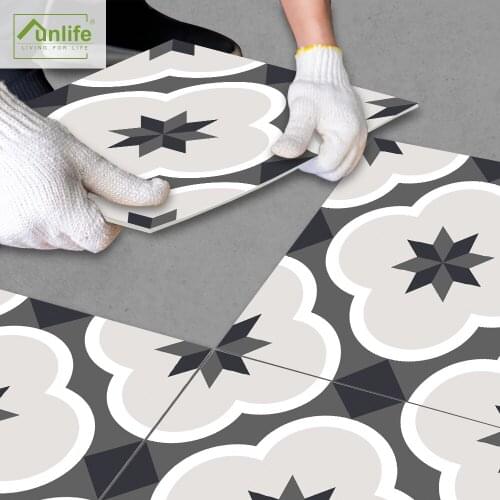 Funlife® Oenothera Biennis Peel & Stick DIY Ground Stickers Anti-Slip Bathroom Kitchen Waterproof Self-Adhesive Floor Stickers