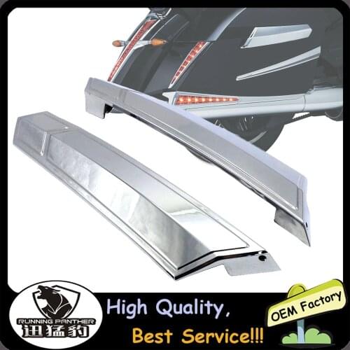 Chrome and Black For Victory Hard-Ball Cross Roads Cross Country Tour Models 2010-2017 11 12 13 14 15 16 Saddlebag Hinge Covers