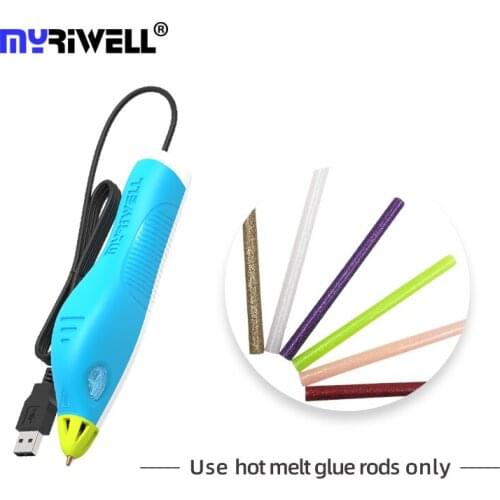 Myriwell Pencil Glue Sticks Professional Repair Tool 3D Pens 3D Printing Pens Hot Melt Glue Gun for Designer Kids Student