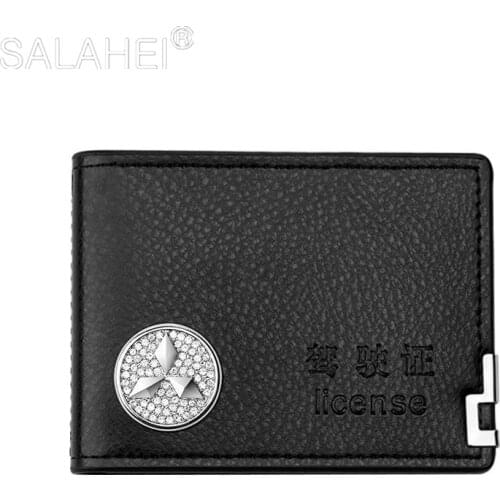 Auto Leather Driver License Bag Travel Document Driving Cover Portable Card Holder Goods For Mitsubishi ralliart Lancer 9 10 Asx