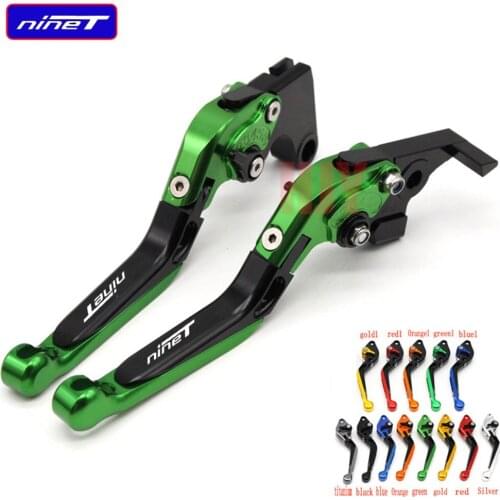 Laser Engraved Logo: (NINET)Blue &Titanium CNC Adjustable Motorcycle Brake Clutch Levers For BMW R NINE T NINET 2014 2015 2016