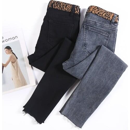 MIND FEET Women Velvet Jeans Plus Size Stretch Slim Solid Jeans Female Pencil Skinny Jeans Warm Denim Pants Thickening Trousers