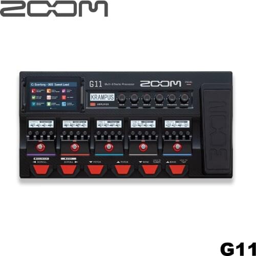 Zoom G11 Guitar Multi-Effects Processor with Expression Pedal, with Touchscreen Interface, 100+ Built in Effects, Amp Modeling