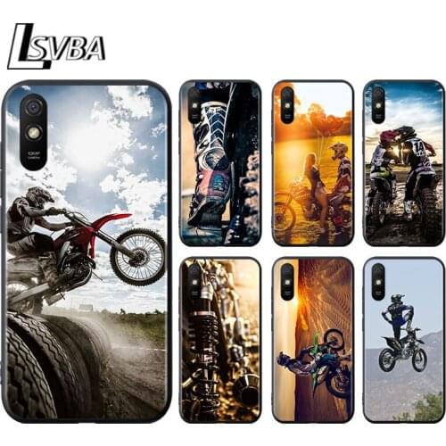 Motocross dirt bikes for Xiaomi Redmi 10X Pro 9C 9A 9T 9 GO K40 K30 Ultra K20 8 7 S2 6 5 4X Pro Soft Black Phone Case