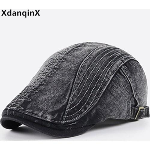 Mens cap Washed Cotton Berets Snapback Cap Distressed Retro Dad Hat Adjustable Size Male Bone Tongue Cap Middle Aged Sports Cap