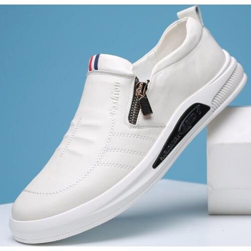 2021 Summer leather mens internal height 6cm fashion casual shoes breathable leather shoes increased mens shoes