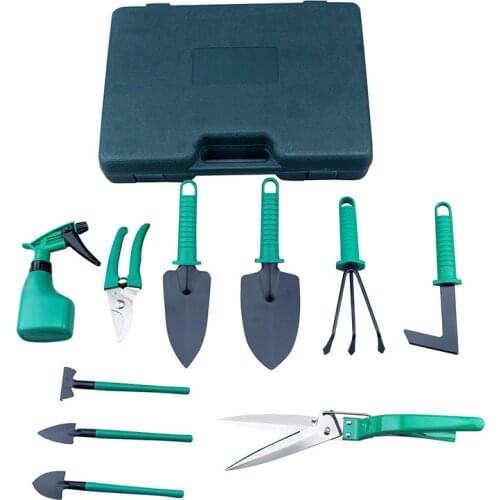 10pcs/Set Garden Tool Set Fruit Tree Pruning Shears Grafting Tool Rake Knife Spray Bottle Round and Sharp Shovel