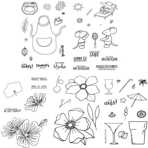 German flower Clear Silicone Stamp / seal for DIY Scrapbooking / Album Decorative Clear Stamp Sheets A461