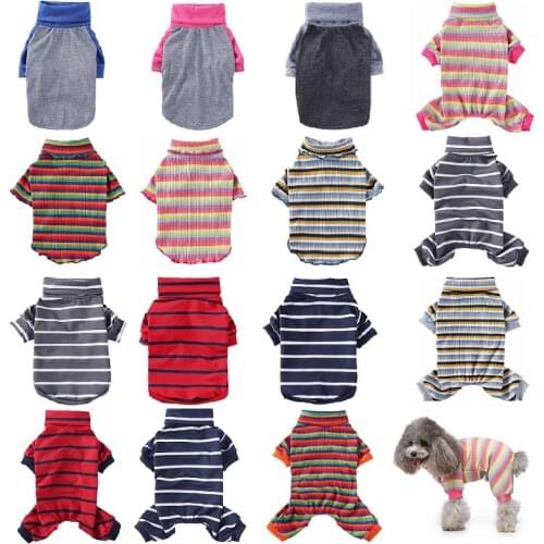 New Pet Dog Clothing Fashion Cat Pajamas Soft Dog Shirt for Small Medium Dogs Sleepwear Kitten Puppy COOL Outdoor Jacket 35