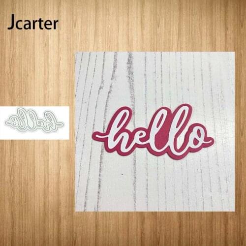 2021 New Design Metal Cutting Dies Hello Letters Craft Stencil Diy Scrapbooking Handmade Card Make Shape Album Decoration Model