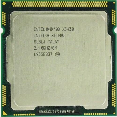 Intel Xeon Original X3430 CPU Quad Core (2.4GHz LGA 1156 8M Cache 95W )Server CPU