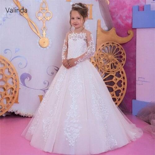 Ivory Flower Girl Dresses for Wedding Birthday Party Little Princess Formal Gown First Holy Communion Pageant Dresses