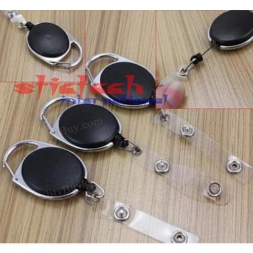 By dhl or ems 1000 pcs Hot Sale Fashion Retractable Pull Badge Reel Reel ID Lanyard Name Tag Card Badge Holder