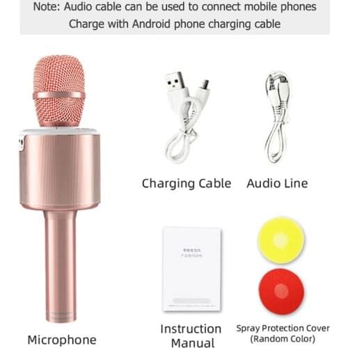 Professional N6 Wireless BT Karaoke Microphone with Dancing LED Light 2-in-1 Portable Handheld Karaoke Mic Speaker for Christmas