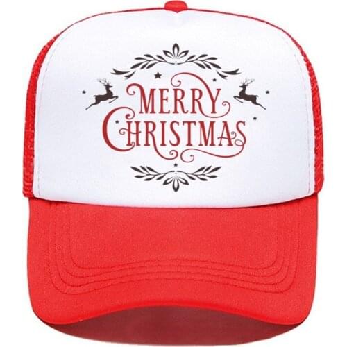 Christmas Adjustable 1PCS Mesh Cap Custom Logo Hat BlacK Red Green Snapback Wholesale White Men Women Simple Casual Wholesale