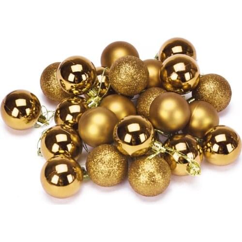 Christmas Tree Xmas Balls Decoration Hanging Ball Baubles Hanging Xmas Party Wedding Ornament 24pcs 6cm8cm HG0181