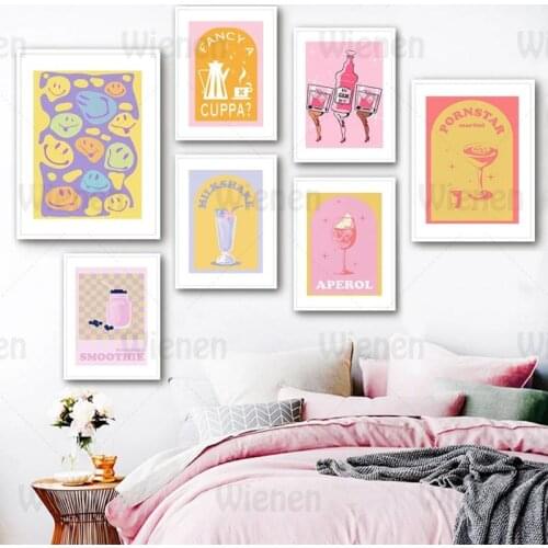 Modern Decoration Picture Cocktail Coffee Drinks Nordic Poster and Print Color Canvas Painting Home Decor Bar Pub Cafe Wall Art