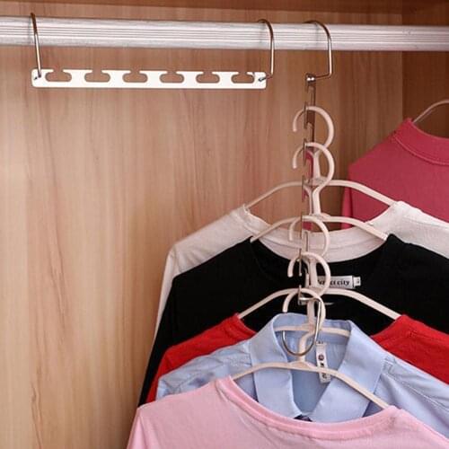 Steel 6-hole Hanger Multifunctional Folding Drying Rack Creative Household Steel Non-slip Hanger