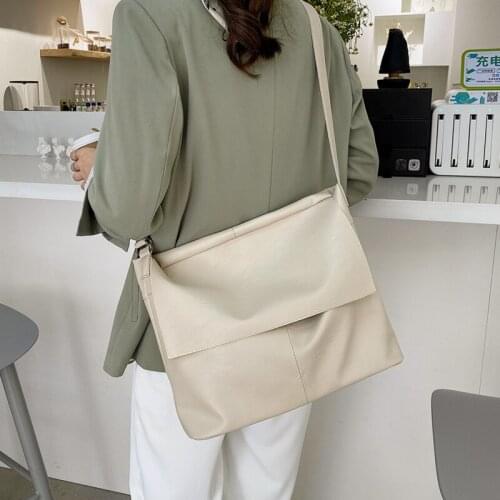 Luxury Soft Leather Shoulder Bags for Women Large Capacity Casual Tote Handbag Female Retro Brand Designer Shopper Messenger Bag