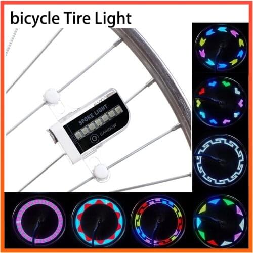 Deemount 14 RGB Colorful LEDs Bike Bicycle Accessories Bycicle Tire Light Mtb Mountain Bike LED Wheel Spoke Light 30 Patterns
