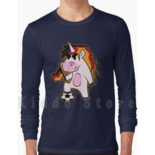 Soccer Unicorn Germany Hoodie Long Sleeve Soccer Unicorn Germany Flag Ball European National Team Team Race