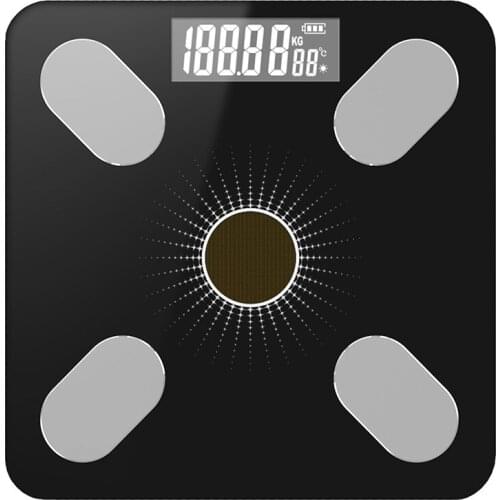 Solar charging APP bluetooth smart electronic human health scale weight measurement body fat scale