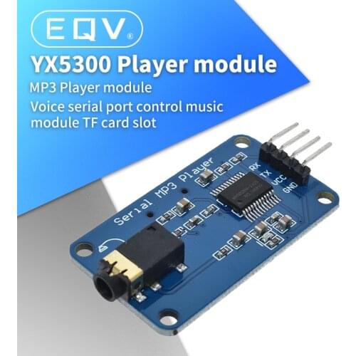 YX5300 UART TTL Serial Control MP3 Music Player Module Support MP3 / WAV Micro SD /SDHC Card For Arduino/AVR/ARM/PIC 3.2-5.2V DC