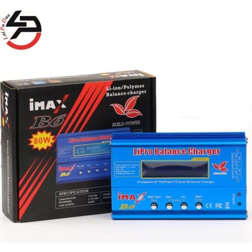 Laipuduo Battery Charger 80W iMAX B6 Lipro Li-ion NiMh Ni-Cd RC lithium Battery Balance Digital Charger Discharger