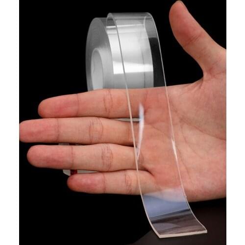 1M/3M/5M Nano Magic Tape Double Sided Tape Traceless Removable Transparent Reusable Waterproof Adhesive Tape