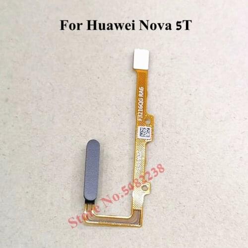 100% Original Fingerprint Sensor Flex Cable For Huawei Nova 5T Touch ID Home Main Buttons Connector Fingerprint scanner parts