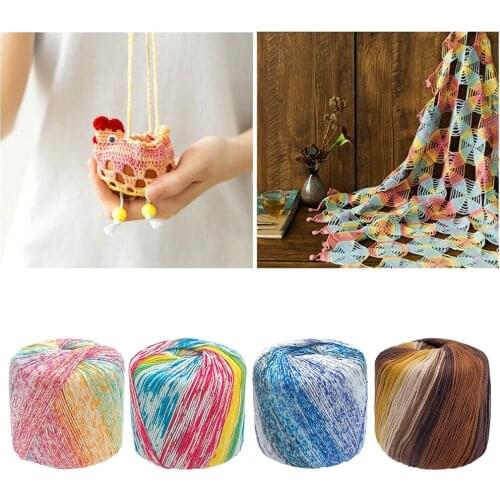 40g Mixed Colors Cotton Lace Crochet Yarn Lot for Knitting Crafts DIY Crocheting