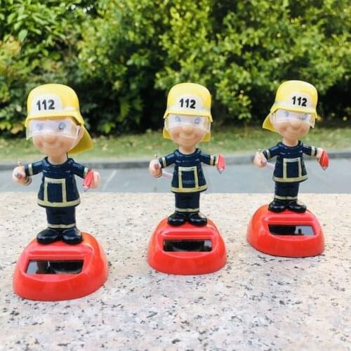 50LC Solar Dashboard Ornament Shaking Head Toy Cute Ornament Car Interior Decoration Excellent Gift for Family Friends