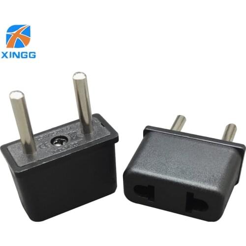 EU European Round 2 Pins AC Power Electrical Plug Travel Adapter To US Plug Adapter Outlet Socket Adaptor Converter 6A 125/250V