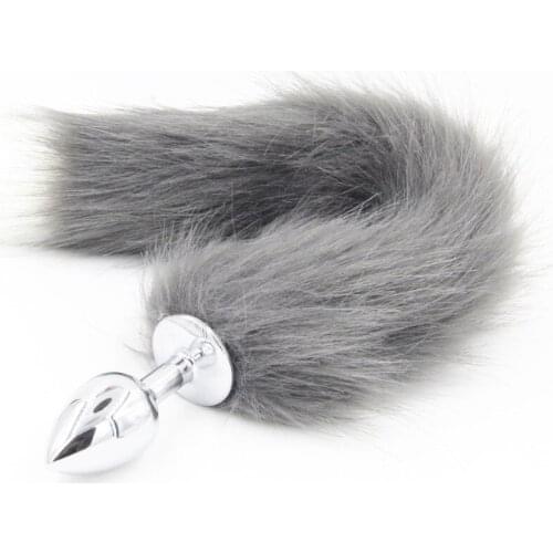 Dingye Stainless Steel Anal Sex Toys Fox Tail Jewelry Butt Plug