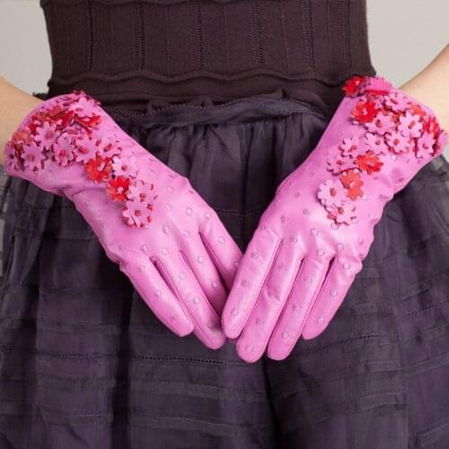 Free Shipping High Quality Kursheuel Luxurious Imported sheepskin gloves Women Soft Leather Warm Wrist Women Gloves Ku-001