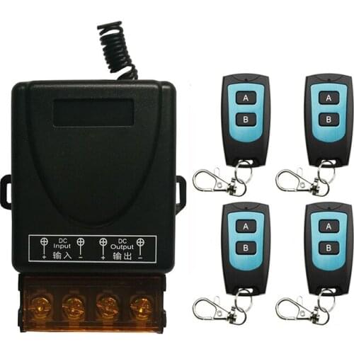 DC12V 24V 36V 48V 1CH 30A Relay Radio Controller RF Wireless Relay Remote Control Switch Transmitter+Receiver Garage Doors