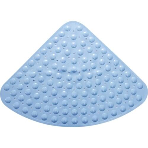 Bathroom Antislip Mat Household Toilet Bathroom Foot Mat Shower Toilet Antidrop Mat with Suction Cup Mat Sector Shape
