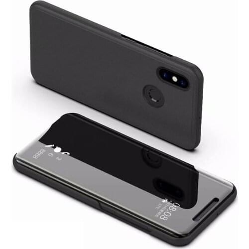 Case For Xiaomi mi Max 3 Cover Mi Max3 case Smart Flip Window view Electroplating Mirror Stand Hard Case Mi Max 3 case kimTHmall