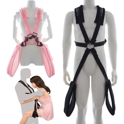 Erotic Double Shoulder Sex Swing SM Positioning Bandage Open Leg Sling Handcuffs Sex Position Aid Slave Binding Couple Sex Toys