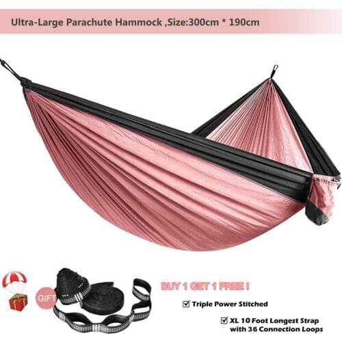 2019 Ultra-Large Light weight Parachute Hammock Camping Survival Garden Hunting Leisure Hamac Travel Double Person Hamak Ramac