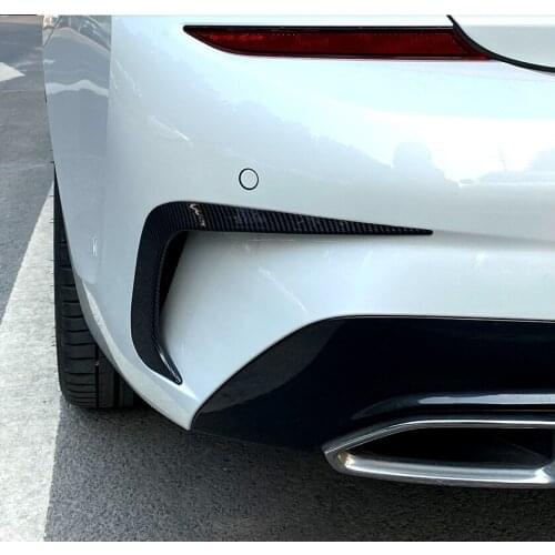 Glossy black/carbon fiber color car rear bumper side spoiler for BMW G20 G28 2019-2020