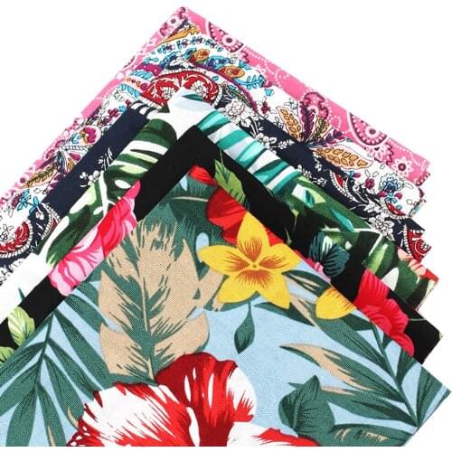 Xugar Cotton 100% Fabrics Sheet For Craft Flowers Printed Cloth Fabric DIY Material Apparel Sewing Patchwork Accessories 40*50cm
