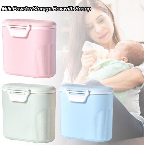 Milk Powder Storage Box with Scoop Portable BPA-Free Milk Powder Container Lightweight Food Storage Candy Fruit Box for Infant T