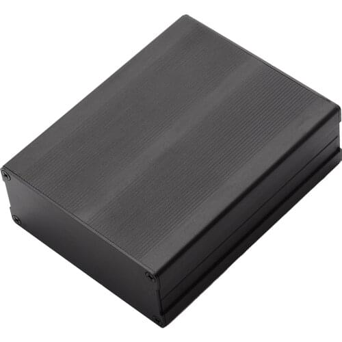 120*97*40mm Split Body Aluminum Box Enclosure Case Electronic DIY Project Black