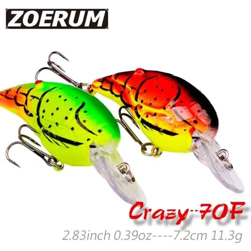 7.2cm 11.3g Trout Floating Mini Crankbait Wobblers Fishing Lures Crank Catfish Fishing Topwater New Saltwater Bass Hard Bait