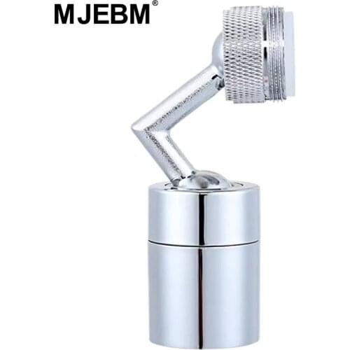 MJEBM Splash-proof Water Filter Faucet 720°rotating copper Bathroom Kitchen Universal Extended Bubbler Four-layer Mesh Filter