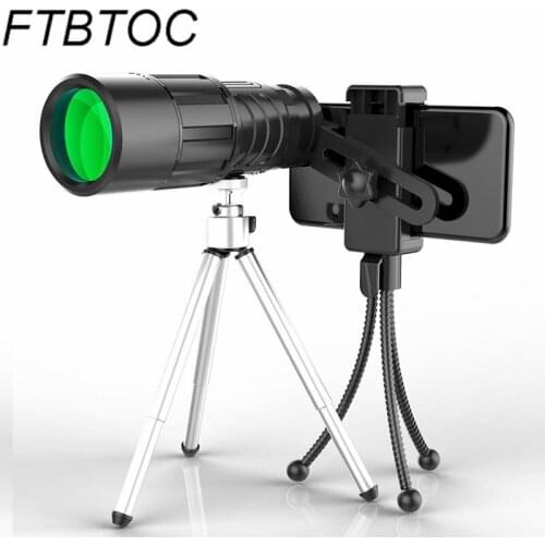 10x40 Monocular High-definition Telescope Night Vision Outdoor Sniper Hunting Camping Spyglass With Aluminum Tripod For Tourism