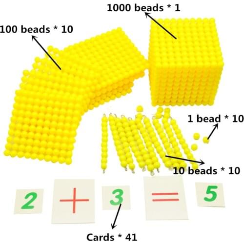 Montessori Kids Toy Baby decimal base Bank Game Set Maths Training for Early Learning Educational Preschool Brinquedos Juguets