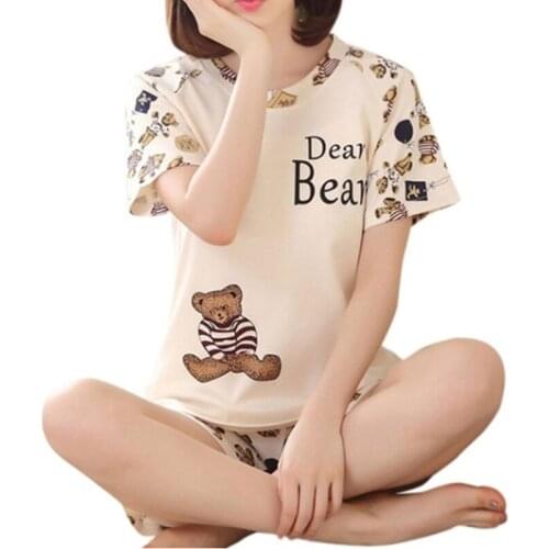 New Arrival Women T Shirt Lovely Home Suit Sleepwear Short Sleeve T Shirts Comfortable Girl Spring And Summer Colthing